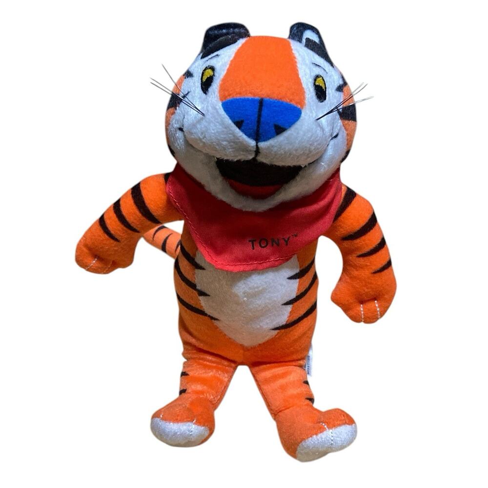 Kelloggs Cereal Tony The Tiger 8" Inch Tall Plush‎ Toy Orange Advertisement